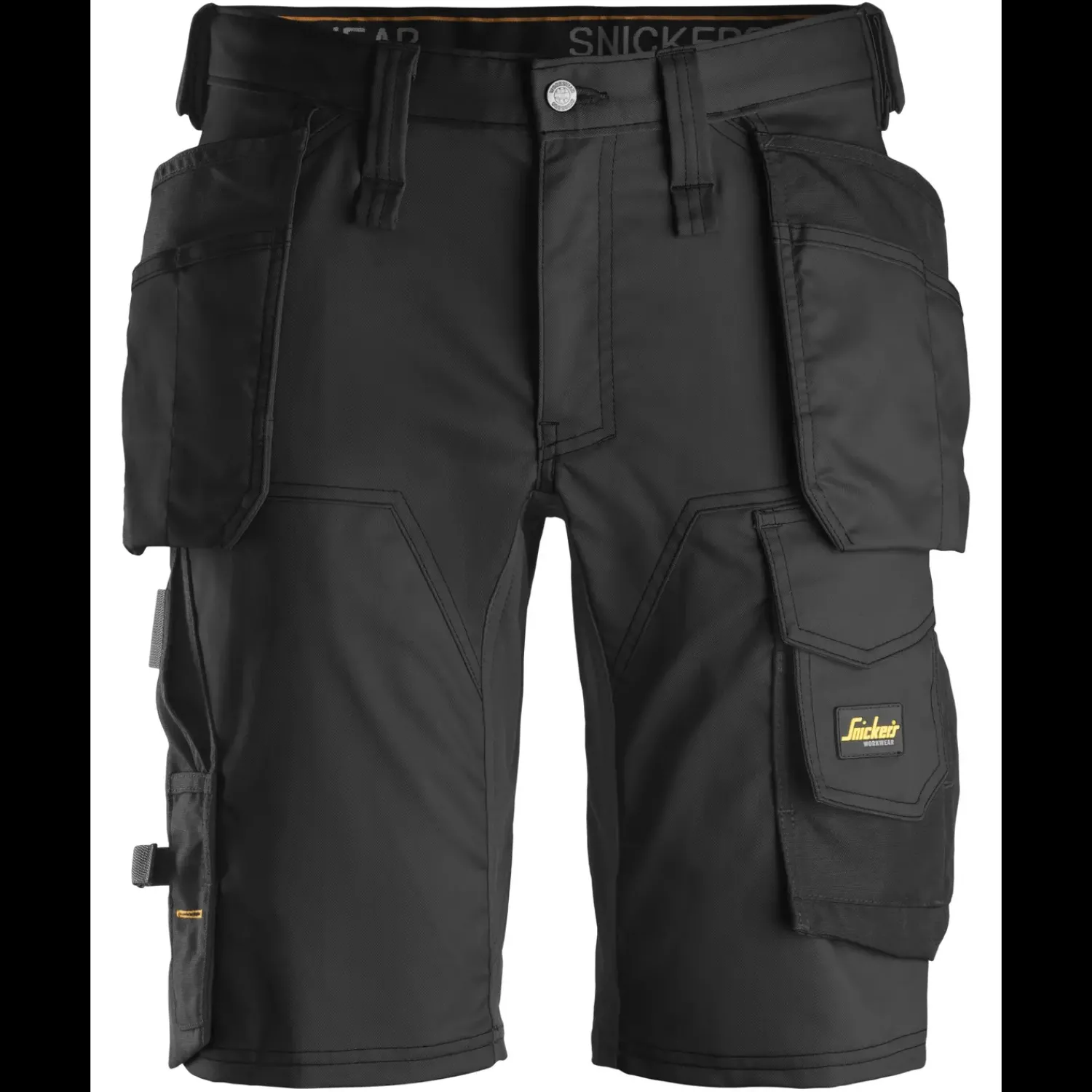 Best Snickers Allroundwork arbejdsshorts med hylsterlommer stretch sort str. 48