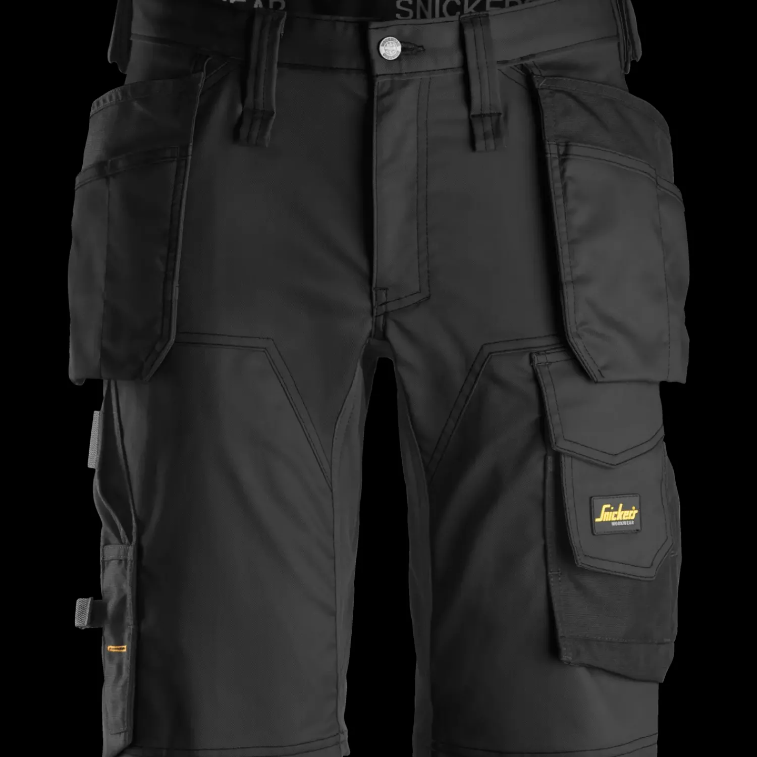Best Snickers Allroundwork arbejdsshorts med hylsterlommer stretch sort str. 48