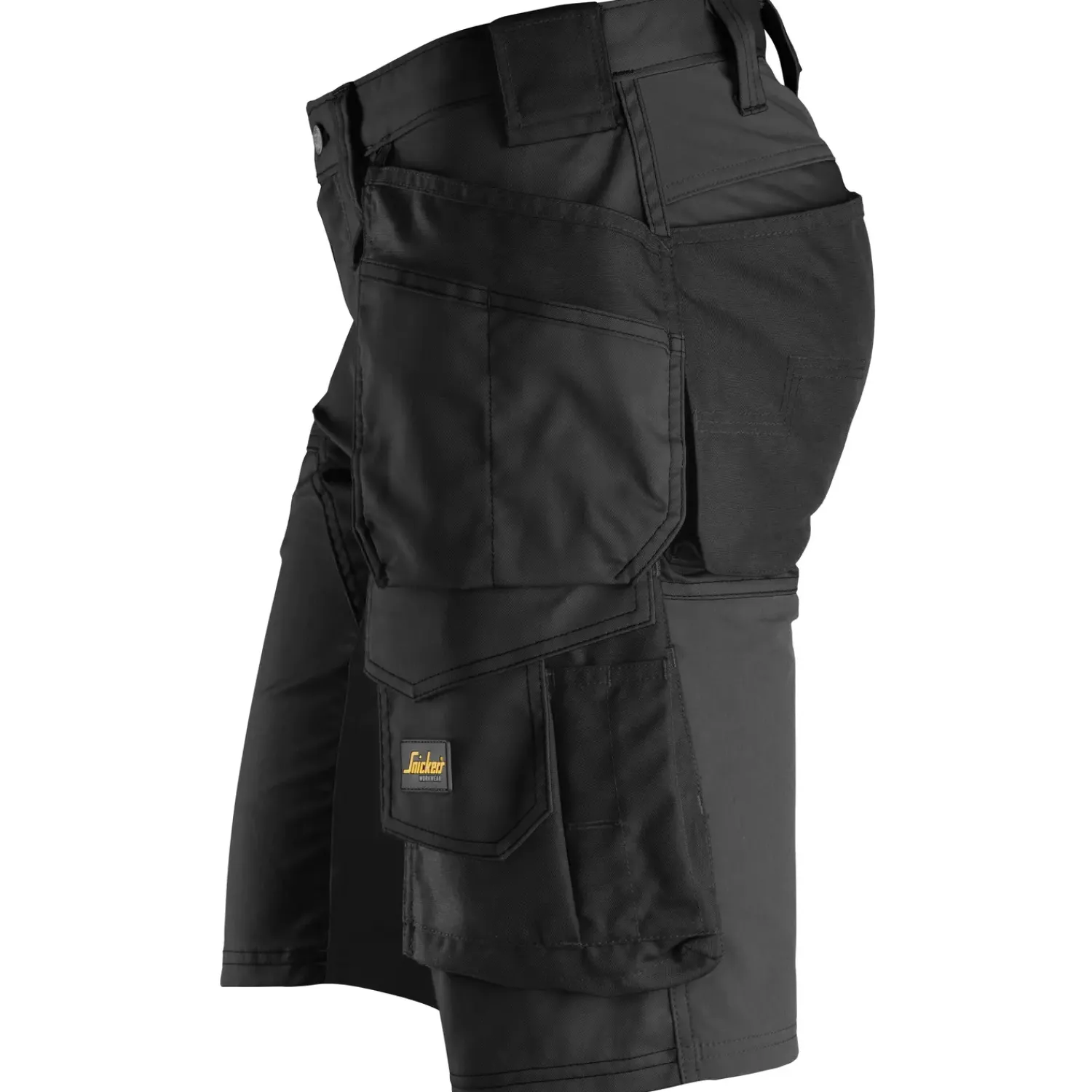 Best Snickers Allroundwork arbejdsshorts med hylsterlommer stretch sort str. 48