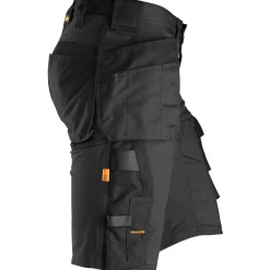 Best Snickers Allroundwork arbejdsshorts med hylsterlommer stretch sort str. 48