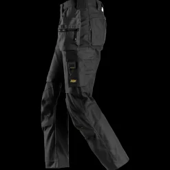 Snickers Allroundwork arbejdsbukser med hylsterlommer Canvas+ stretch sort str. 52