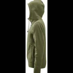 Sale Snickers Allroundwork hættetrøje med lynlås khaki grøn str. L