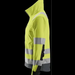 Snickers Jakker Og Veste|Hi-Vis Tøj Og Udstyr^Allroundwork softshelljakke klasse 3 hi-vis gul/koksgrå str. XL