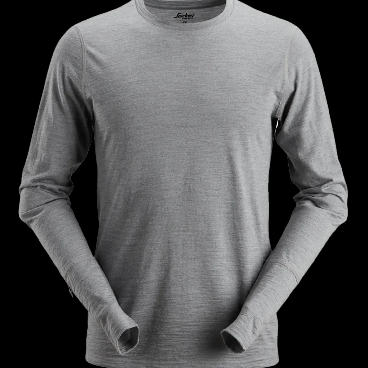 T-Shirts^Snickers Allroundwork t-shirt langærmet uld lys gråmeleret str. L
