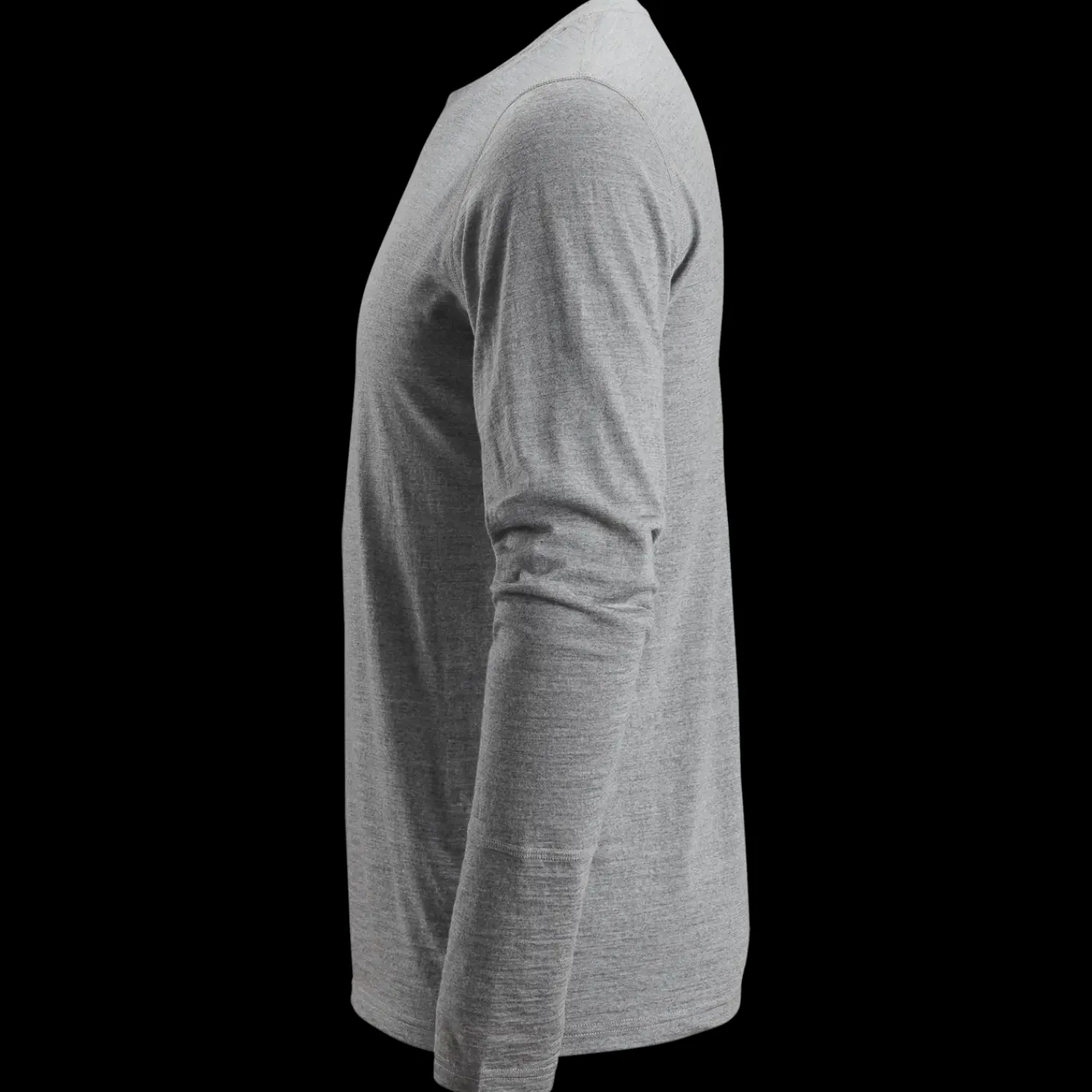 T-Shirts^Snickers Allroundwork t-shirt langærmet uld lys gråmeleret str. L