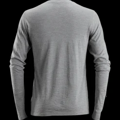 T-Shirts^Snickers Allroundwork t-shirt langærmet uld lys gråmeleret str. L