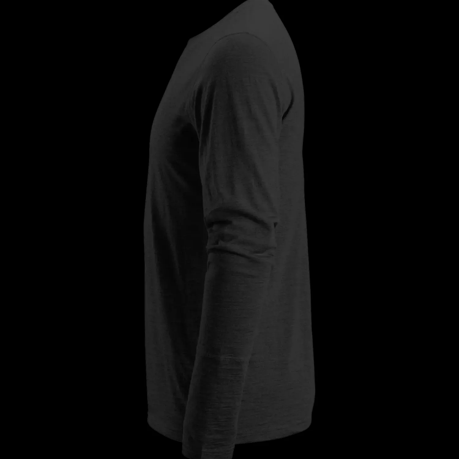 T-Shirts^Snickers Allroundwork t-shirt langærmet uld sort str. 2XL