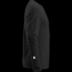 T-Shirts^Snickers Allroundwork t-shirt langærmet uld sort str. 2XL