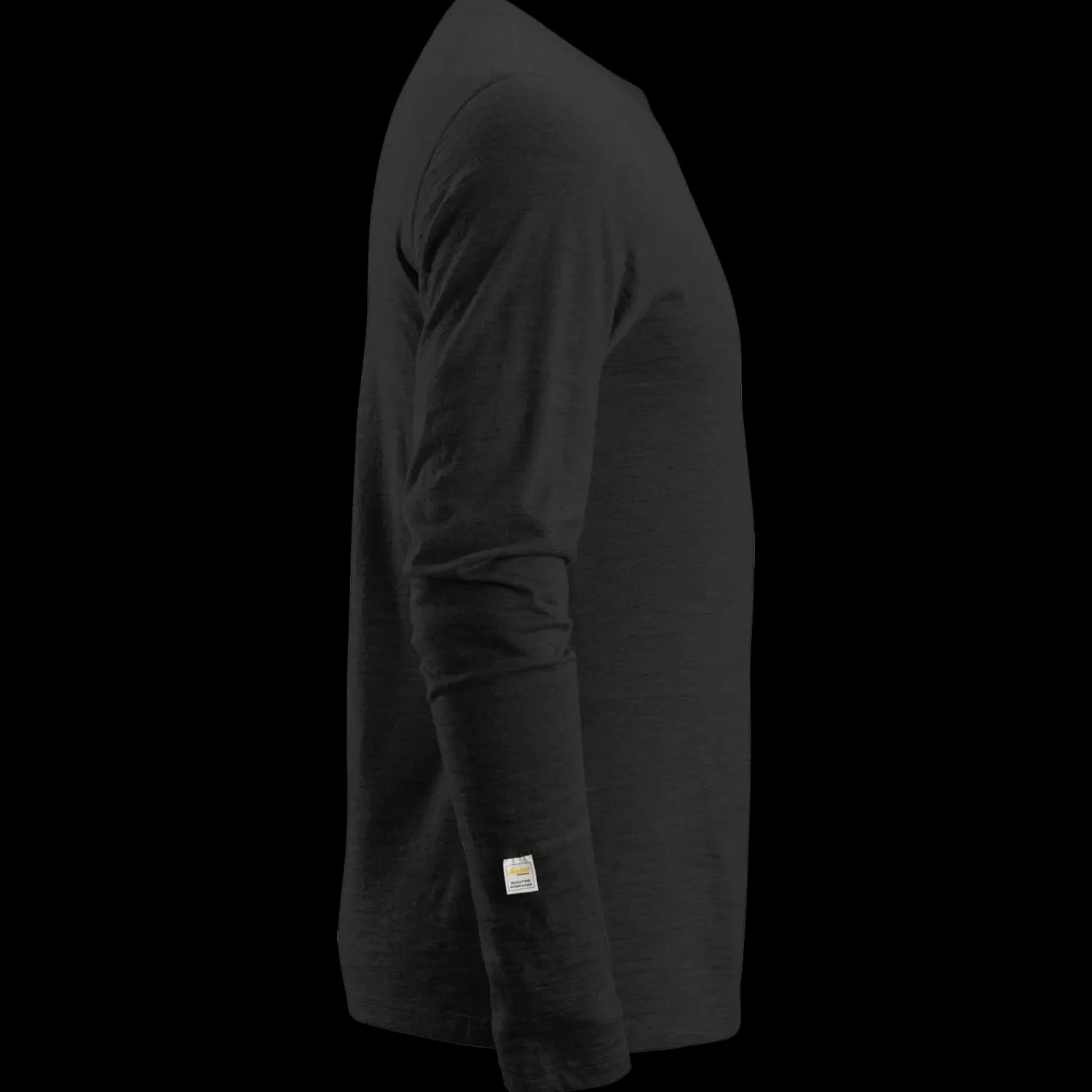 T-Shirts^Snickers Allroundwork t-shirt langærmet uld sort str. 2XL