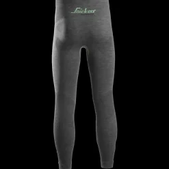 Sale Snickers Flexiwork underbukser lange uld sømløs mørk gråmeleret str. 2XL