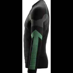 Clearance Snickers Flexiwork undertrøje langærmet sømløs sort/grå str. L