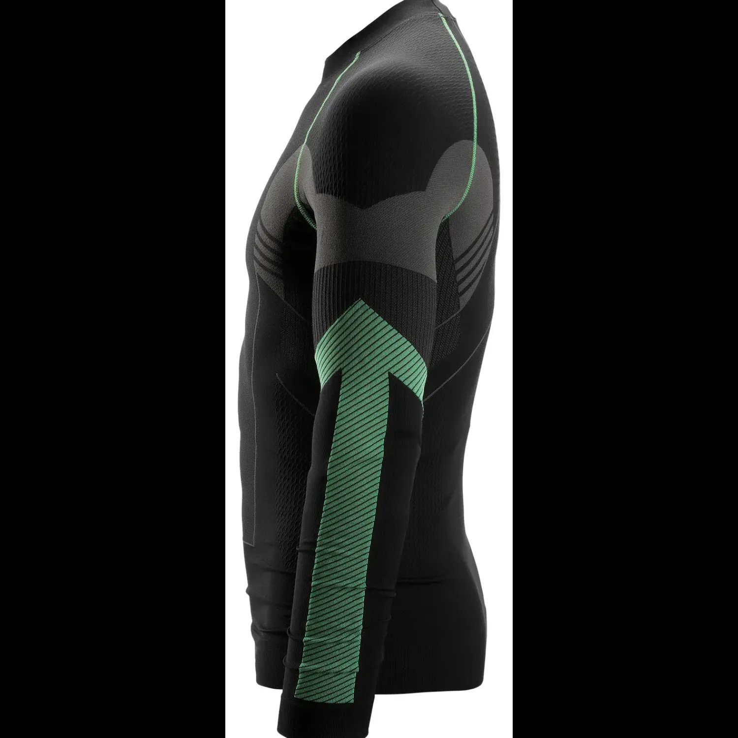 Clearance Snickers Flexiwork undertrøje langærmet sømløs sort/grå str. L