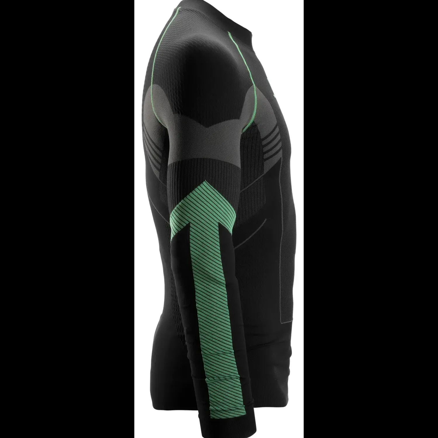 Clearance Snickers Flexiwork undertrøje langærmet sømløs sort/grå str. L