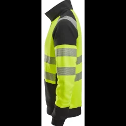 Jakker Og Veste^Snickers hi-vis sweatjakke med lynlås gul/sort str. 2XL