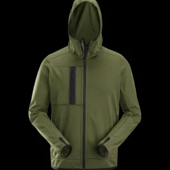 Online Snickers hættetrøje fleece khaki grøn str. M