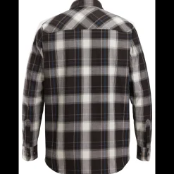 Skjorter^Snickers polstret vinterskjorte sort/råhvid str. L