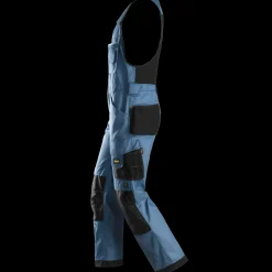 Snickers Arbejdsbukser^Workwear håndværker helbukser DuraTwill oceanblå/sort str. 58