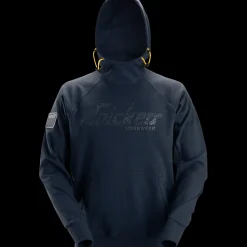 Best Snickers Workwear hættetrøje logo navy str. S