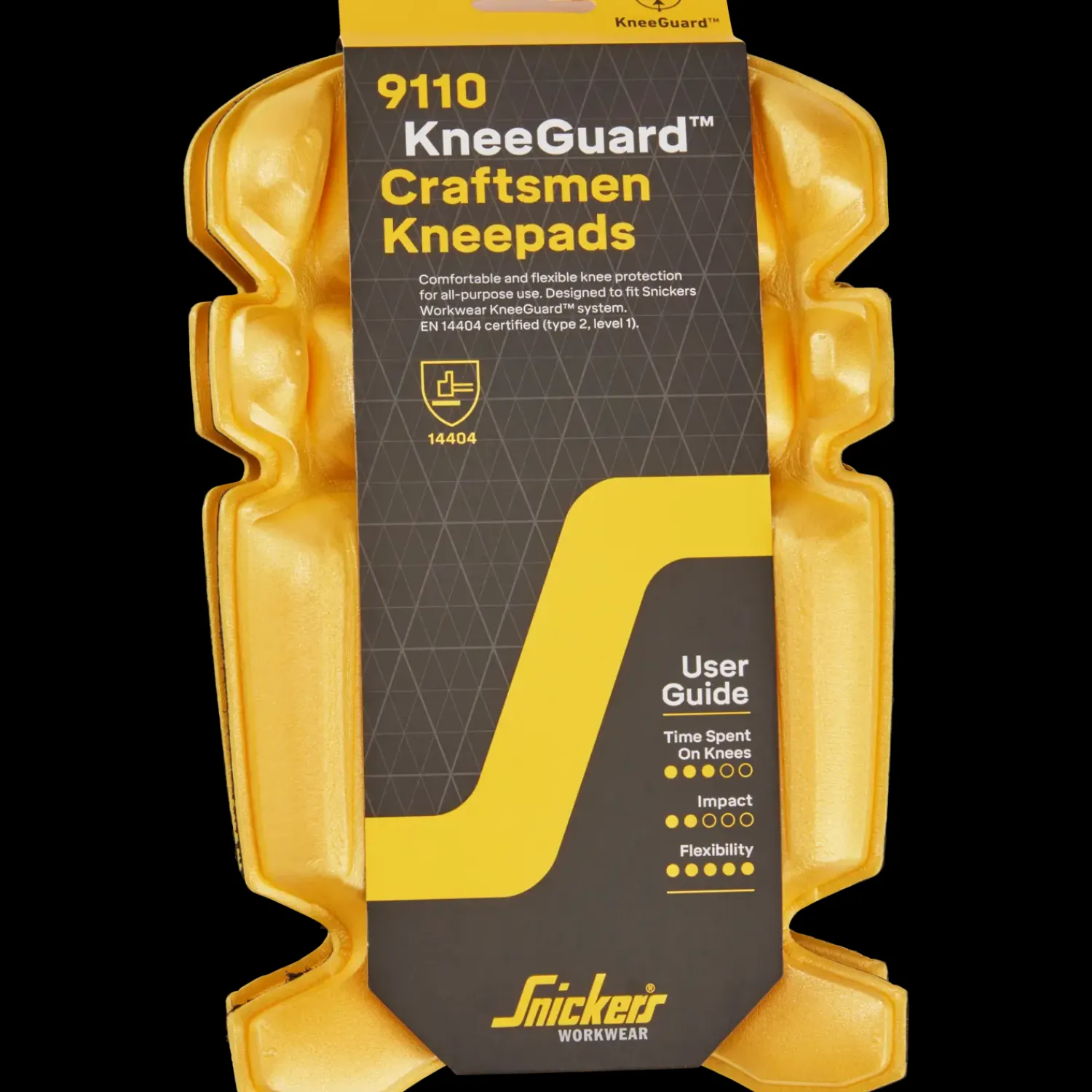 New Snickers Workwear knæpude håndværker gul/sort str. One size