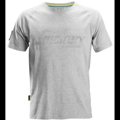 Clearance Snickers Workwear t-shirt kortærmet logo lys gråmeleret str. S