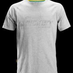 Clearance Snickers Workwear t-shirt kortærmet logo lys gråmeleret str. S