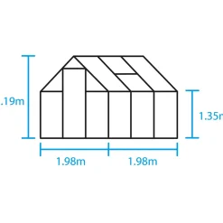 Halls Drivhussokler^Sokkel til Qube 66 3,9 m²