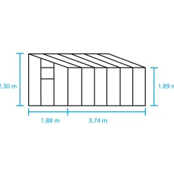 New Halls Sokkel til Qube Lean-To 0,8 m²