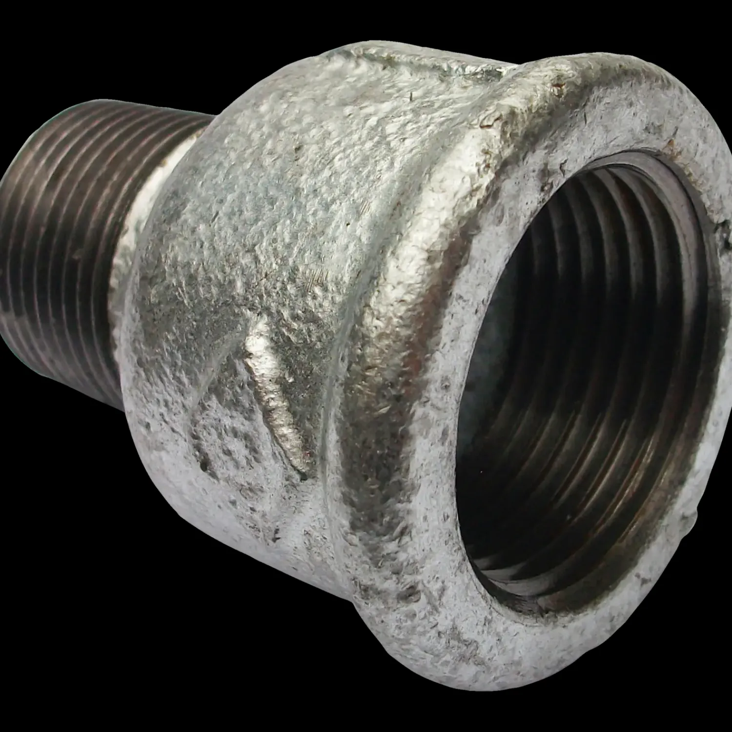 Vvs-Fittings Og Rør^Spidsmuffe 1/2"x3/8" nr. 246 galv.