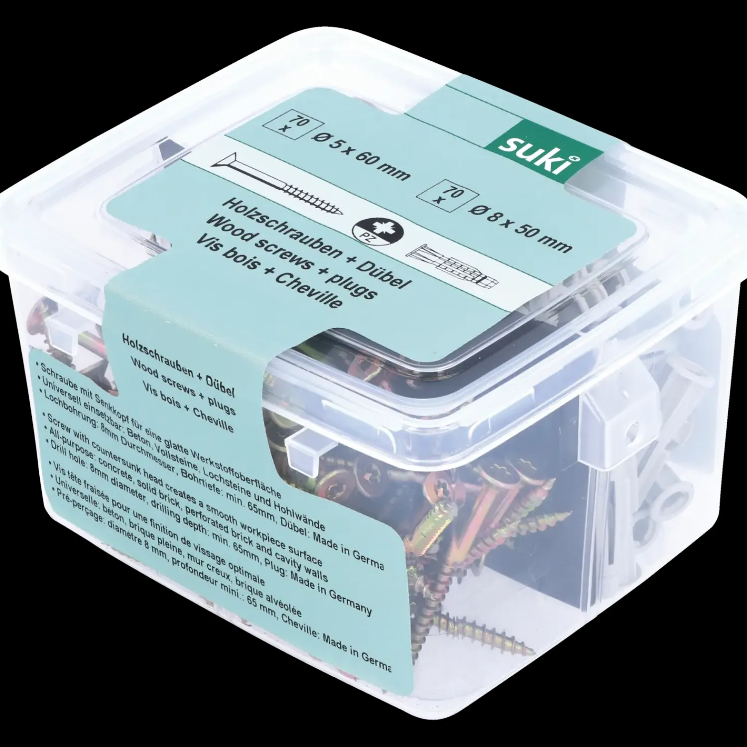 Suki Sortimentsbokse^Spånpladeskruer T25 5,0x60 mm 70 stk