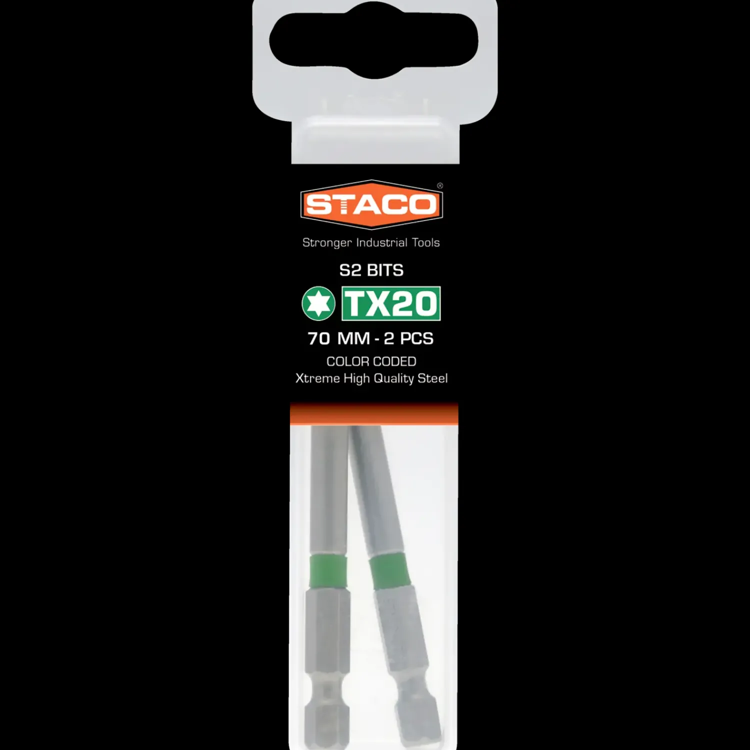 Sale Staco 1/4" PH2 bit orange 70 mm 2 stk.