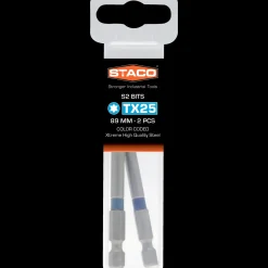 Staco Bits- Og Bitssæt^1/4" TX25 bit blå 89 mm 2 stk.