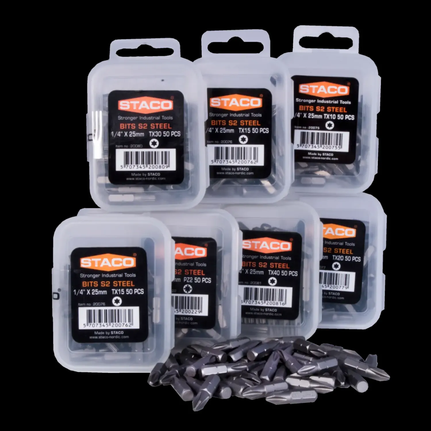 Bits- Og Bitssæt^STACO bits 1/4"x25 mm TX15 2 stk