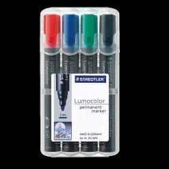 New Staedtler PERMANENT MARKER 352 WP4  RØD/BLÅ/GRØN/SORT