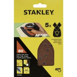 Sliberondeller Og Slibeark^Stanley slibeark til slibemus K240 5 stk