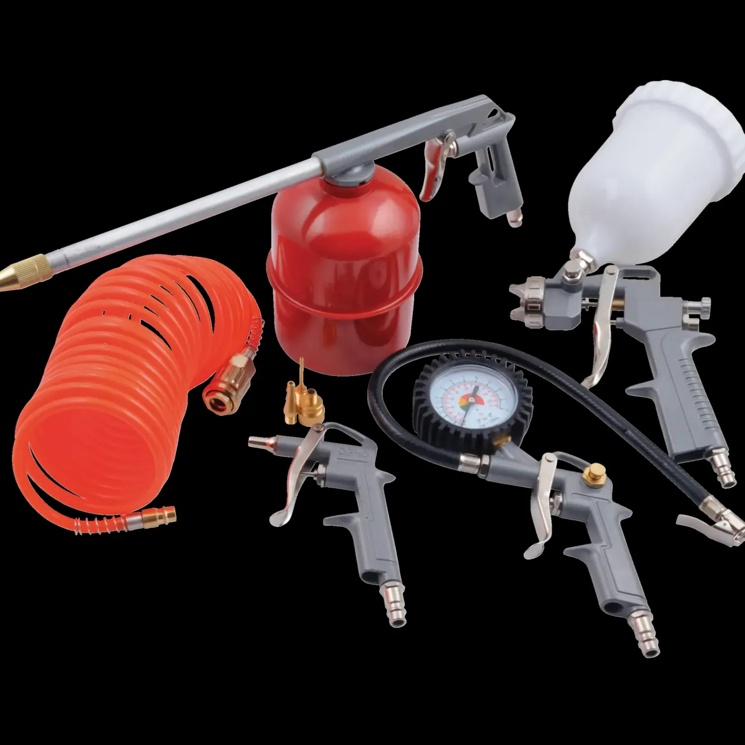 Hot Stanley trykluft tilbehør sæt med 8 dele