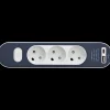 Online 3-stikdåse med USB A+C 1,4m ledning