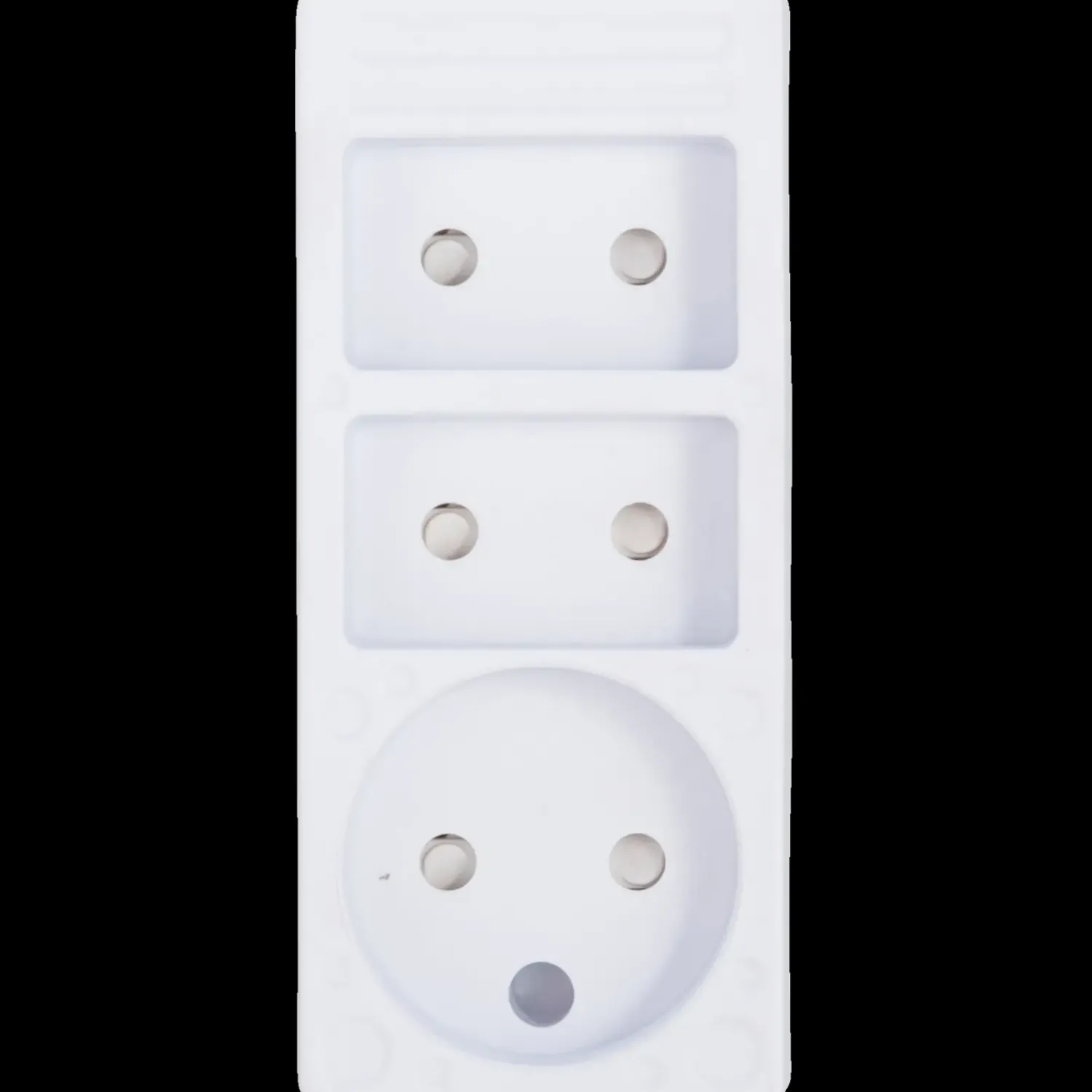 Best E-Line Stikdåse 3-vejs u/jord børnesikker hvid