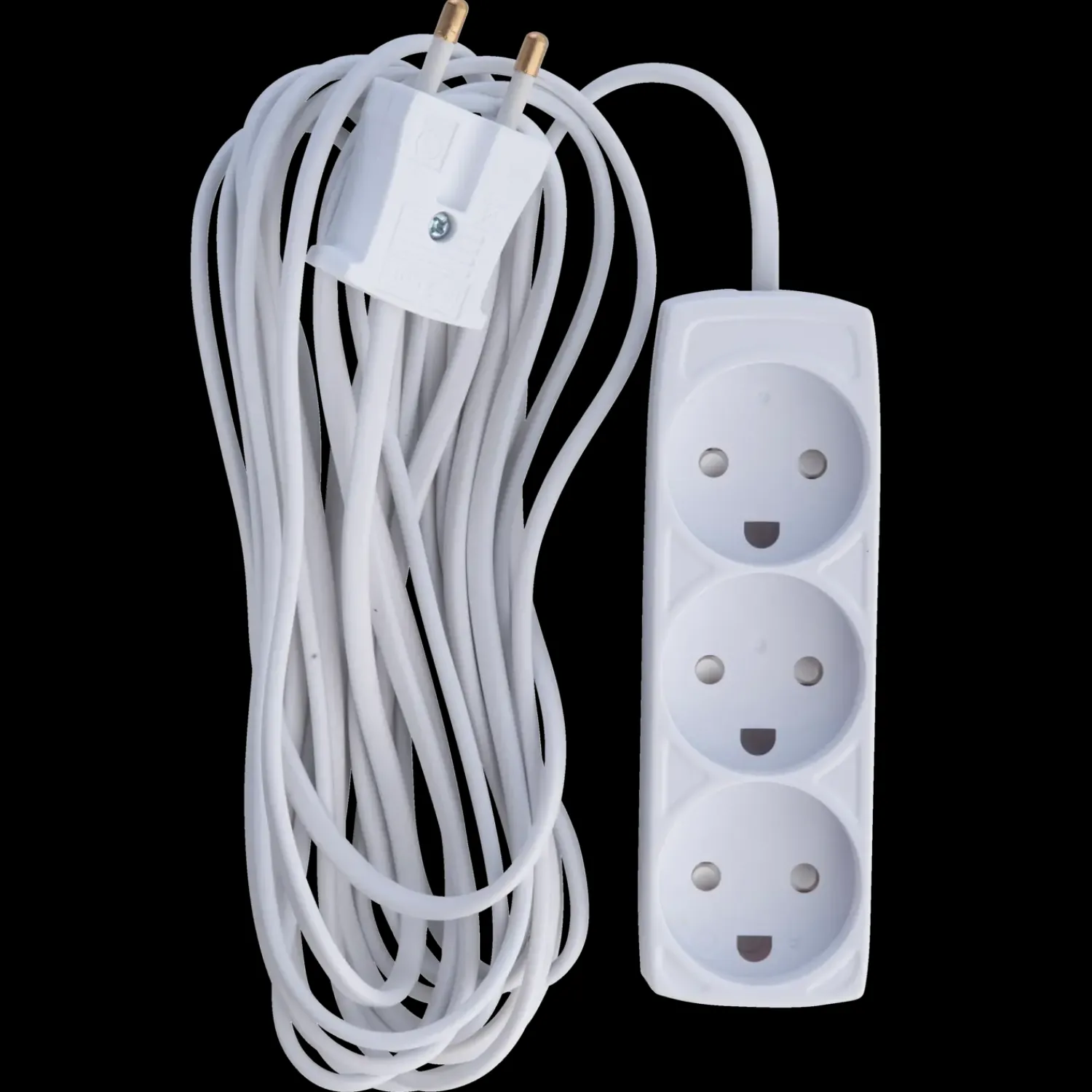 Sale E-Line Stikdåse 3-vejs u/jord børnesikker 5 m hvid