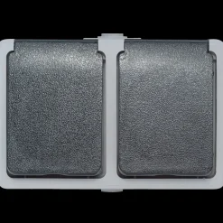 E-Line Stikkontakter Og Afbrydere^Stikkontakt dobbelt m/jord