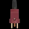 Outlet E-Line Stikprop m/jord 220V rød-grøn