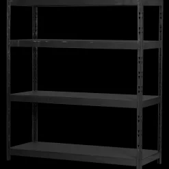 Online F&H Stålreol mat sort H180 x B160 x D60 cm 4 MDF hylder