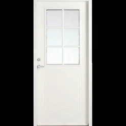 Hoveddøre^Swedoor P-400 facadedør med glas 948x2115 mm højrehængt hvid