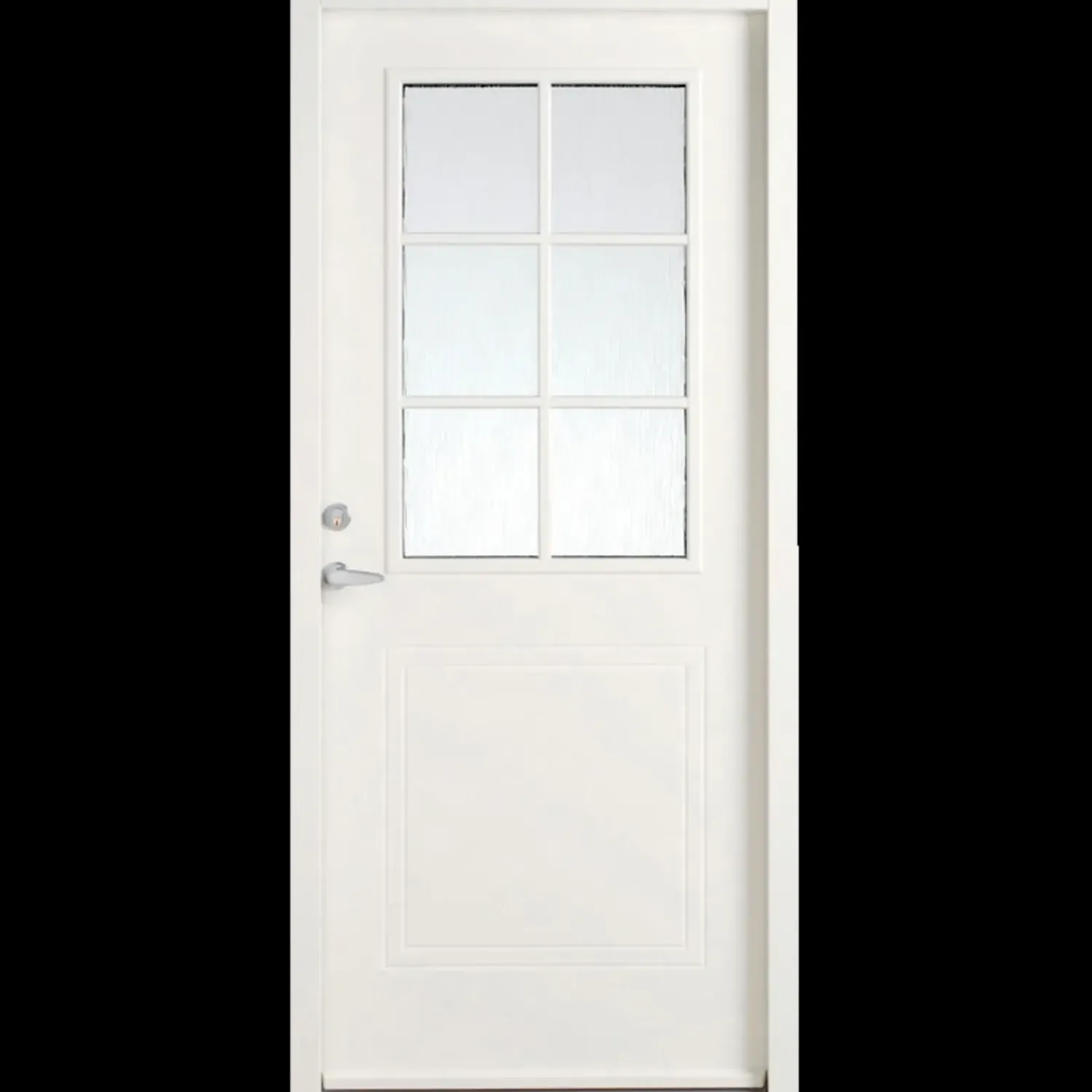 Hoveddøre^Swedoor P-400 facadedør med glas 948x2115 mm højrehængt hvid