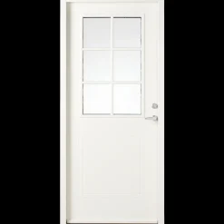 New Swedoor P-400 facadedør med glas 948x2115 mm venstrehængt hvid