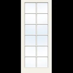 Clearance Swedoor sprossedør SP12 glas hvid stående 40x725x2040 mm