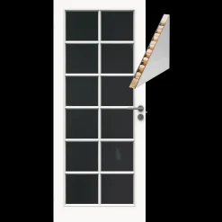 Swedoor Indvendige Døre^sprossedør SP12 glas hvid 40x825x2040 mm