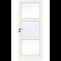 Swedoor Indvendige Døre^Stable GW3 m/klar  glas hvid 40x825x2040 mm