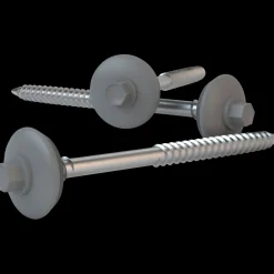 Tagskruer^Swisspearl 120 tagskrue m/EDPM skive 6x120 mm grå 100 stk