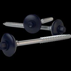 Tagskruer^Swisspearl 100 tagskrue m/EDPM skive 6x100 mm sortblå 100 stk