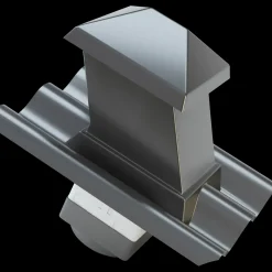 New Swisspearl hætte til aftræksrør B6 150x150 mm 15/45° mørkegrå